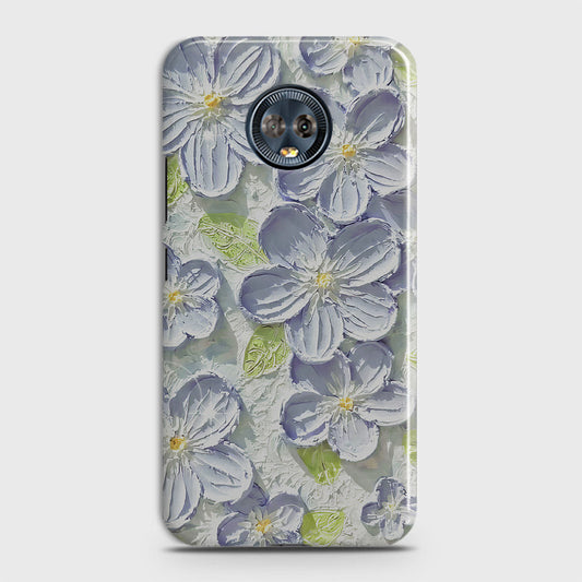 Motorola Moto G6 Plus Cover - Floral Series - Design 12 - Purple & Green - Matte Finish - Snap On Hard Case with LifeTime Colors Guarantee