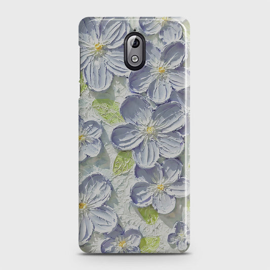 Nokia 3.1 Cover - Floral Series - Design 12 - Purple & Green - Matte Finish - Snap On Hard Case with LifeTime Colors Guarantee