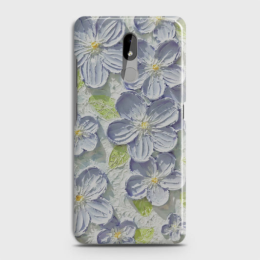 Nokia 3.2 Cover - Floral Series - Design 12 - Purple & Green - Matte Finish - Snap On Hard Case with LifeTime Colors Guarantee