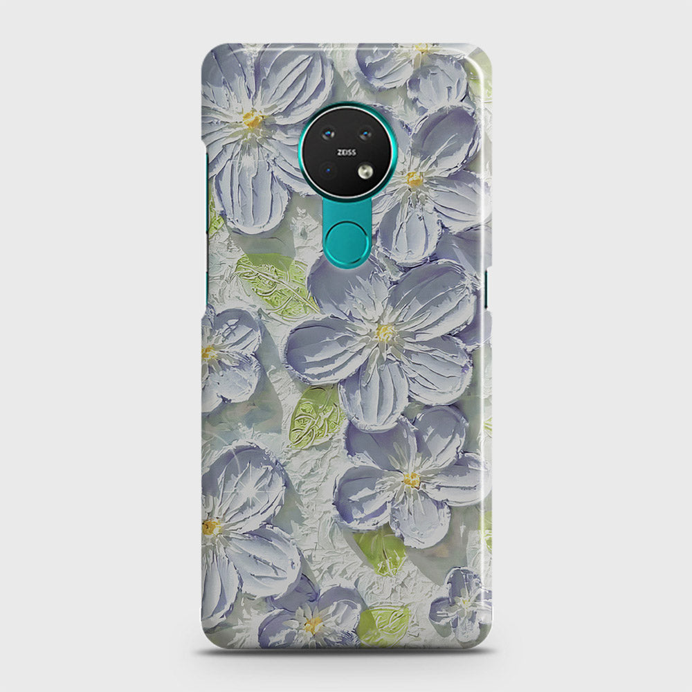 Nokia 6.2 Cover - Floral Series - Design 12 - Purple & Green - Matte Finish - Snap On Hard Case with LifeTime Colors Guarantee