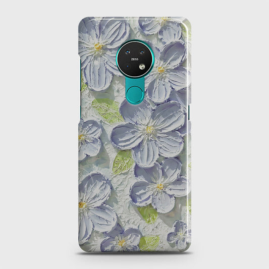 Nokia 6.2 Cover - Floral Series - Design 12 - Purple & Green - Matte Finish - Snap On Hard Case with LifeTime Colors Guarantee