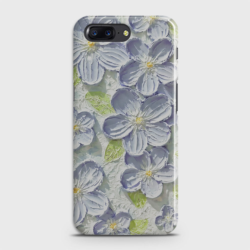 OnePlus 5  Cover - Floral Series - Design 12 - Purple & Green - Matte Finish - Snap On Hard Case with LifeTime Colors Guarantee