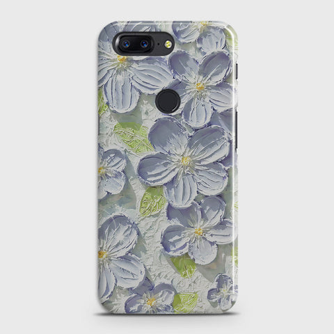 OnePlus 5T  Cover - Floral Series - Design 12 - Purple & Green - Matte Finish - Snap On Hard Case with LifeTime Colors Guarantee