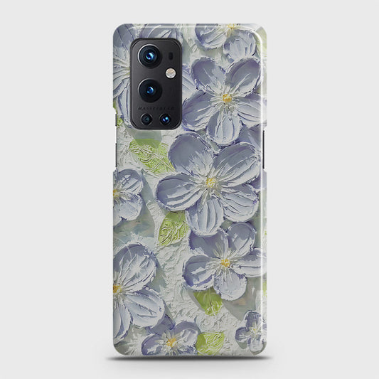 OnePlus 9 Pro  Cover - Floral Series - Design 12 - Purple & Green - Matte Finish - Snap On Hard Case with LifeTime Colors Guarantee