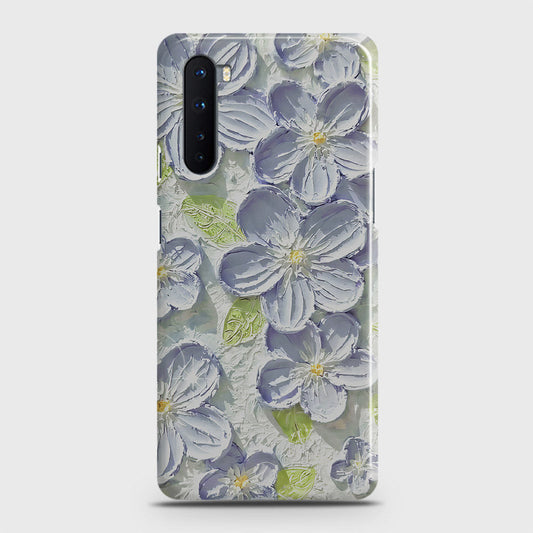 OnePlus Nord  Cover - Floral Series - Design 12 - Purple & Green - Matte Finish - Snap On Hard Case with LifeTime Colors Guarantee