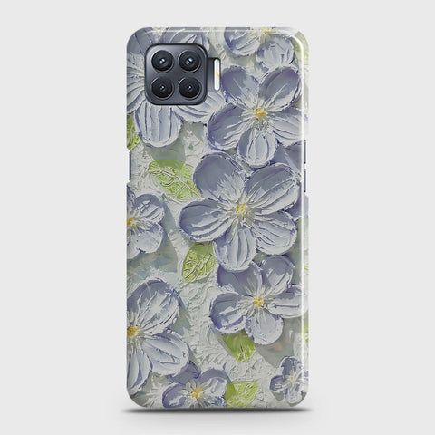 Oppo F17 Pro Cover - Floral Series - Design 12 - Purple & Green - Matte Finish - Snap On Hard Case with LifeTime Colors Guarantee