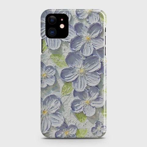 iPhone 12 Cover - Floral Series - Design 12 - Purple & Green - Matte Finish - Snap On Hard Case with LifeTime Colors Guarantee