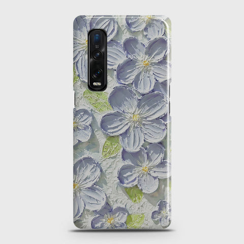 Oppo Find X2 Pro Cover - Floral Series - Design 12 - Purple & Green - Matte Finish - Snap On Hard Case with LifeTime Colors Guarantee