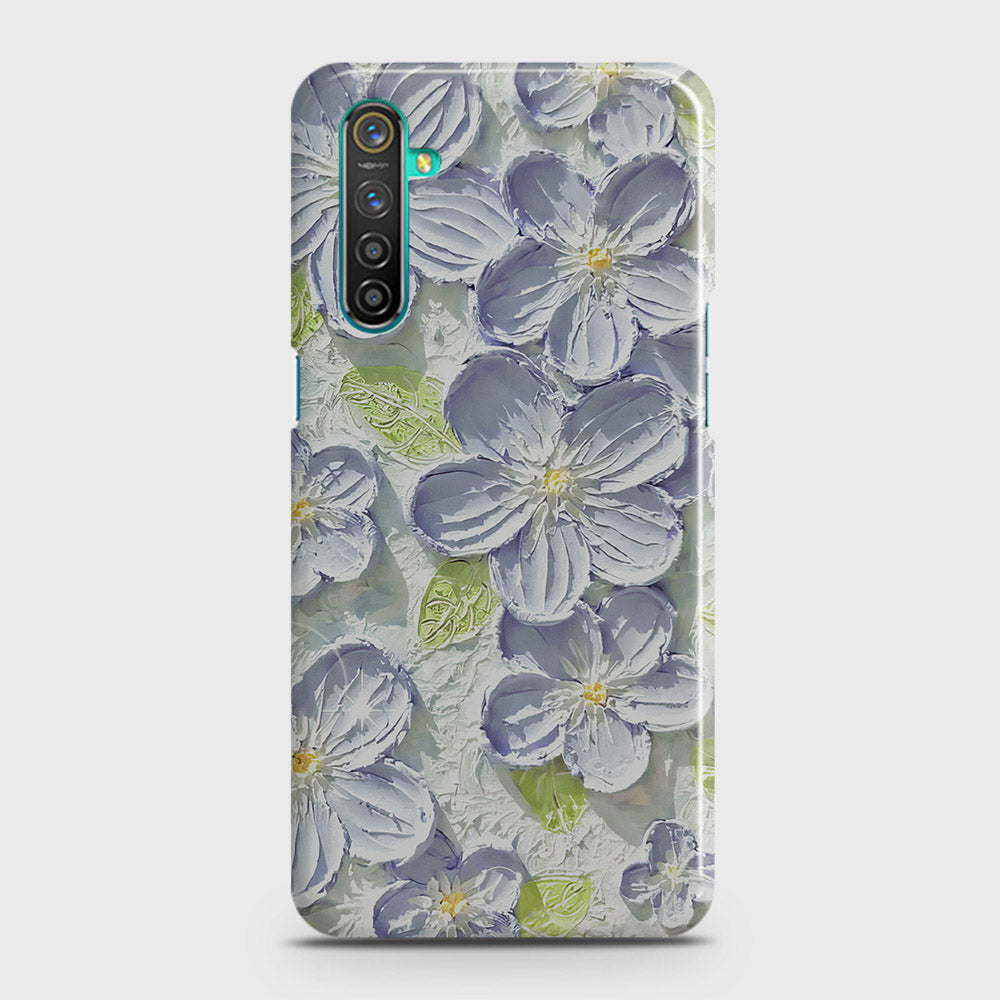 Realme 6 Pro Cover - Floral Series - Design 12 - Purple & Green - Matte Finish - Snap On Hard Case with LifeTime Colors Guarantee