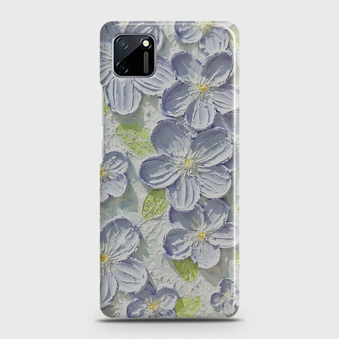 Realme C11 Cover - Floral Series - Design 12 - Purple & Green - Matte Finish - Snap On Hard Case with LifeTime Colors Guarantee