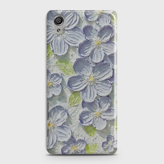 Sony Xperia XA Cover - Floral Series - Design 12 - Purple & Green - Matte Finish - Snap On Hard Case with LifeTime Colors Guarantee