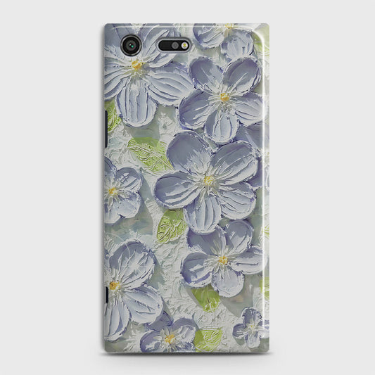 Sony Xperia XZ Premium Cover - Floral Series - Design 12 - Purple & Green - Matte Finish - Snap On Hard Case with LifeTime Colors Guarantee