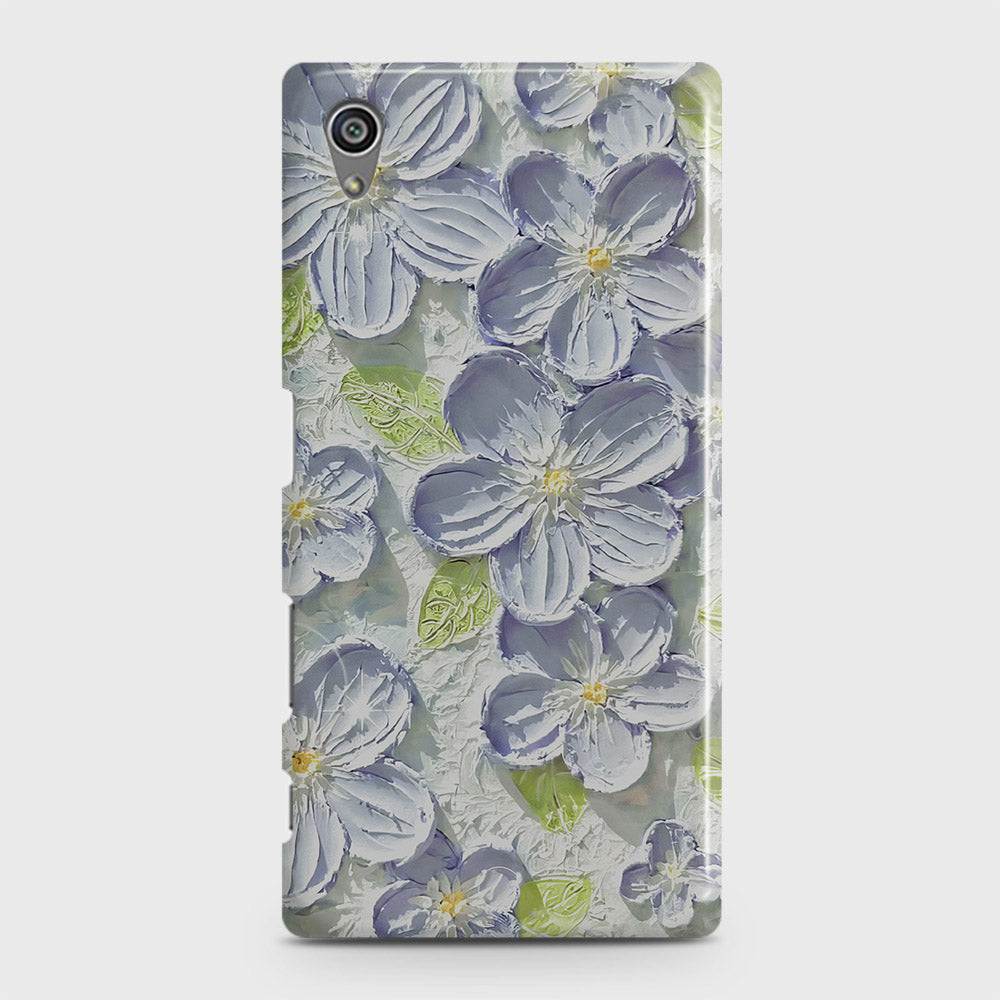 Sony Xperia Z5 Cover - Floral Series - Design 12 - Purple & Green - Matte Finish - Snap On Hard Case with LifeTime Colors Guarantee