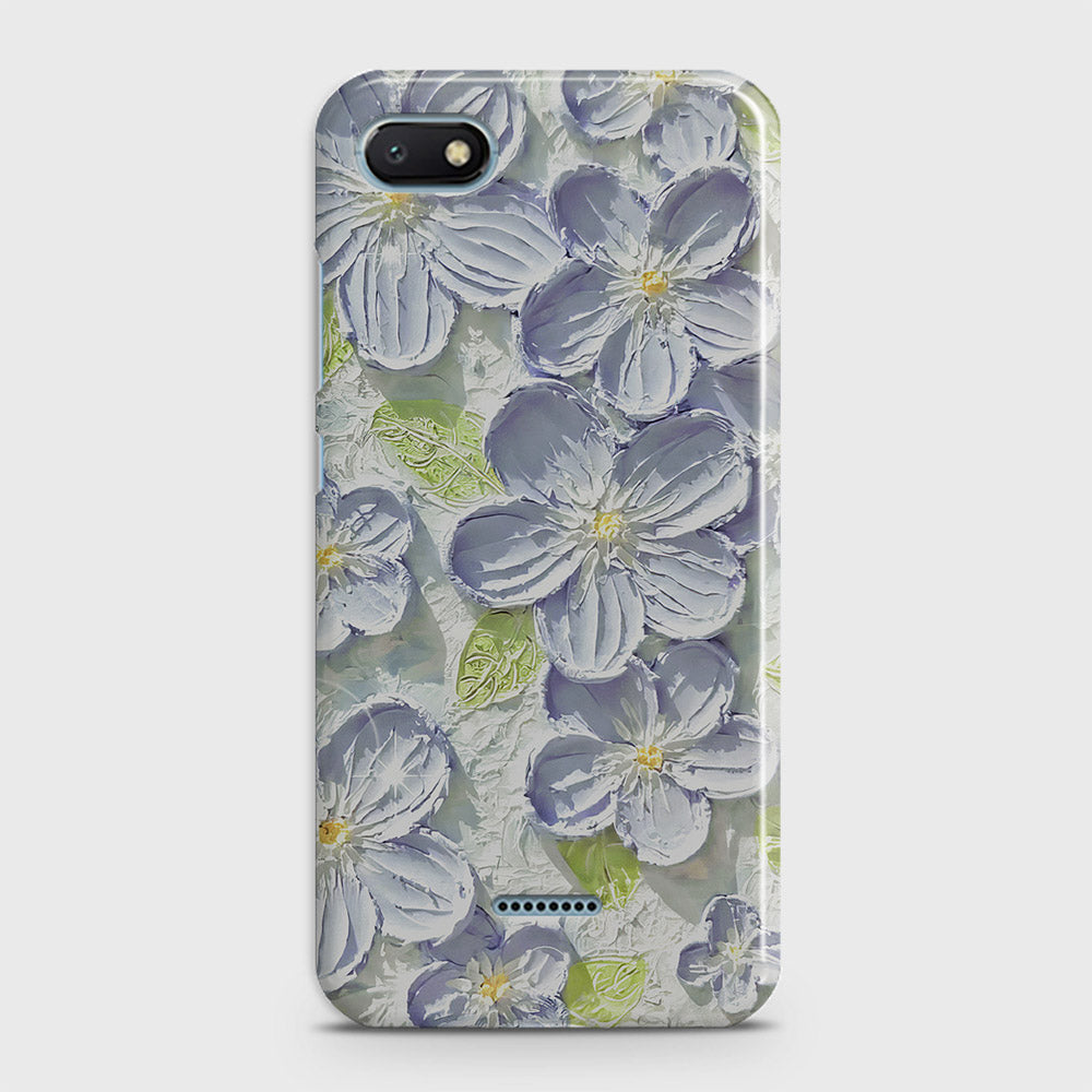 Xiaomi Redmi 6A Cover - Floral Series - Design 12 - Purple & Green - Matte Finish - Snap On Hard Case with LifeTime Colors Guarantee