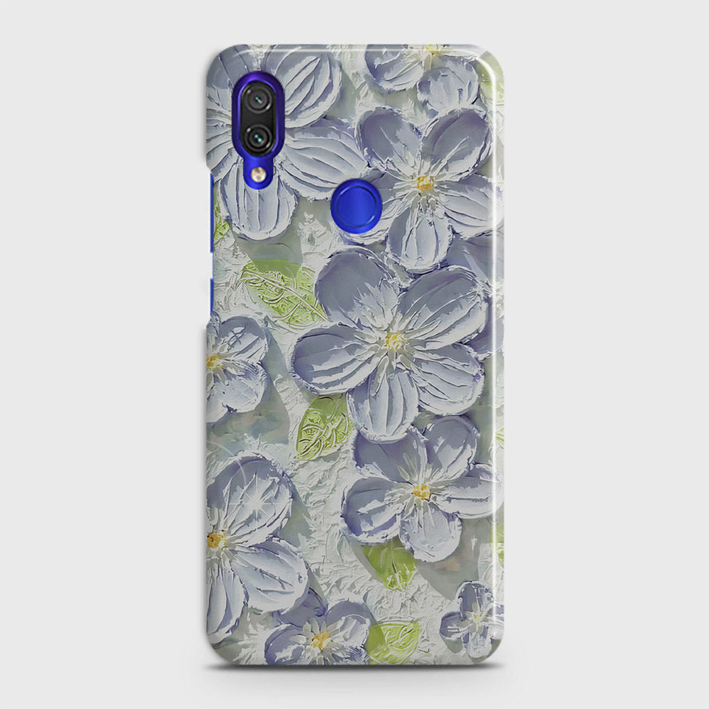 Xiaomi Redmi Note 7 Cover - Floral Series - Design 12 - Purple & Green - Matte Finish - Snap On Hard Case with LifeTime Colors Guarantee