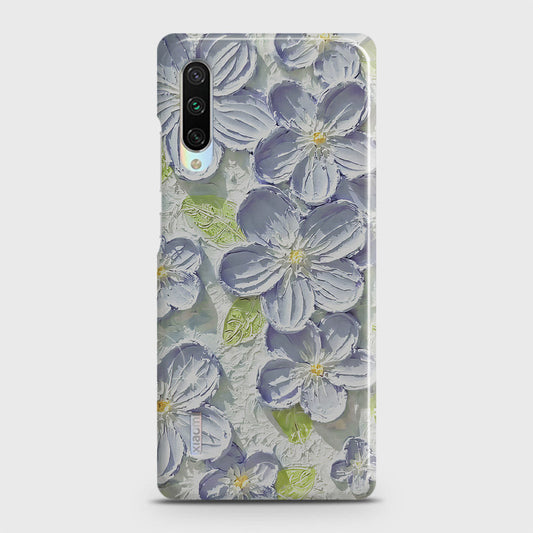 Xiaomi Mi A3 Cover - Floral Series - Design 12 - Purple & Green - Matte Finish - Snap On Hard Case with LifeTime Colors Guarantee