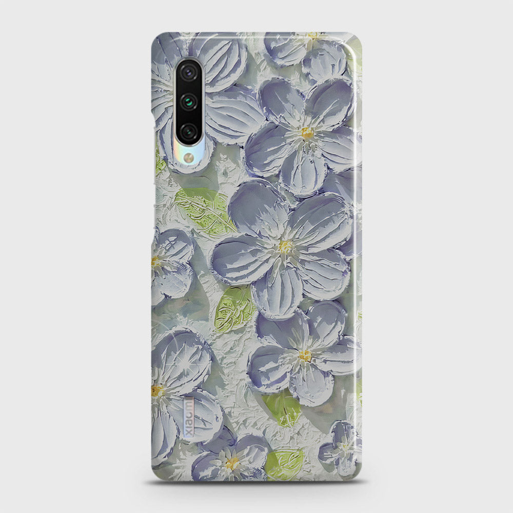 Xiaomi Mi CC9 Cover - Floral Series - Design 12 - Purple & Green - Matte Finish - Snap On Hard Case with LifeTime Colors Guarantee