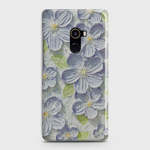 Xiaomi Mi Mix 2 Cover - Floral Series - Design 12 - Purple & Green - Matte Finish - Snap On Hard Case with LifeTime Colors Guarantee