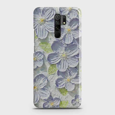 Xiaomi Redmi 9 Cover - Floral Series - Design 12 - Purple & Green - Matte Finish - Snap On Hard Case with LifeTime Colors Guarantee