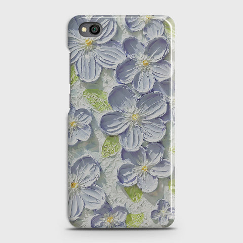 Xiaomi Redmi Go Cover - Floral Series - Design 12 - Purple & Green - Matte Finish - Snap On Hard Case with LifeTime Colors Guarantee