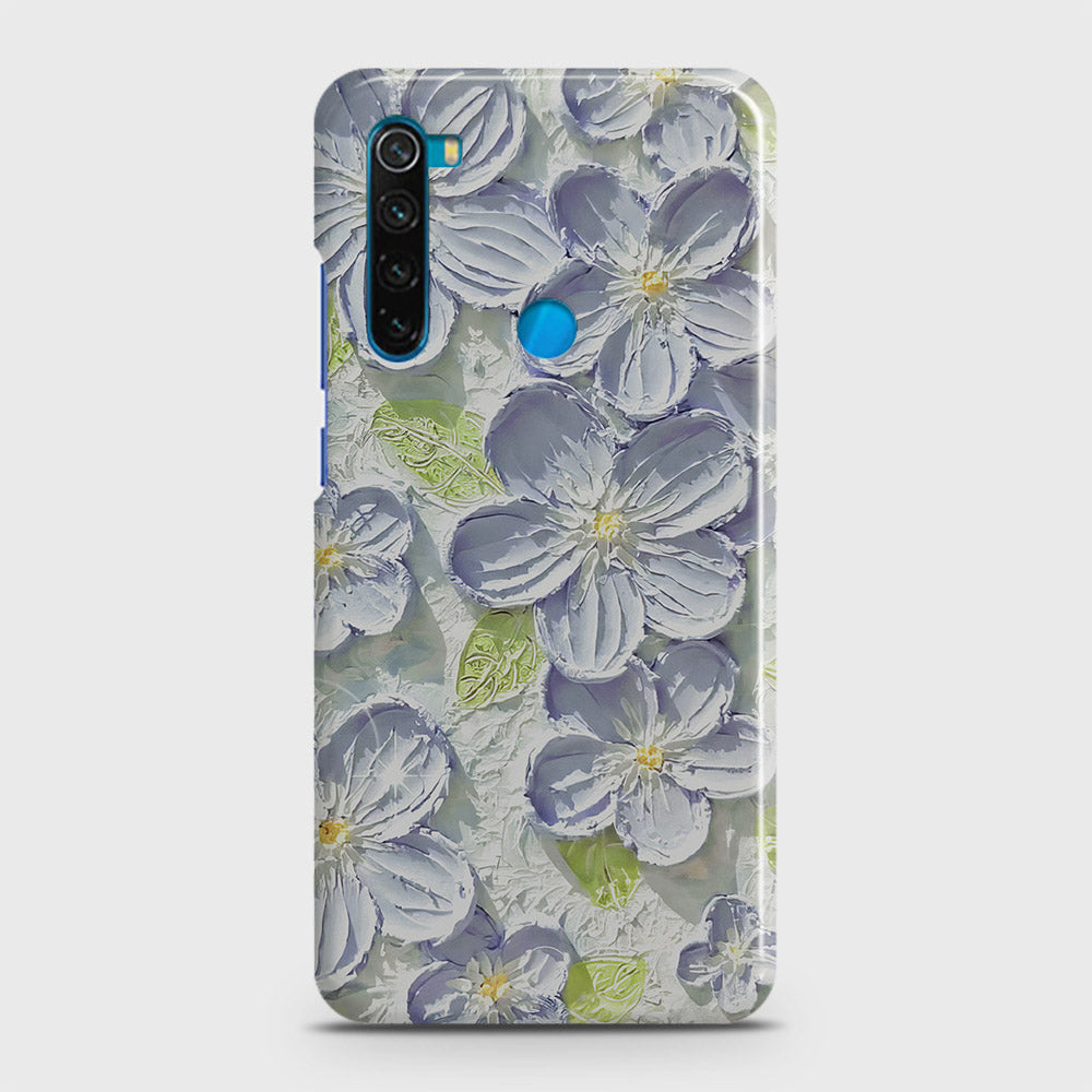 Xiaomi Redmi Note 8 Cover - Floral Series - Design 12 - Purple & Green - Matte Finish - Snap On Hard Case with LifeTime Colors Guarantee