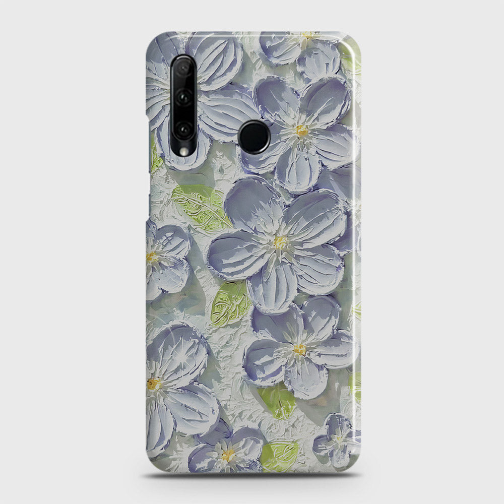 Honor 20 lite Cover - Floral Series - Design 12 - Purple & Green - Matte Finish - Snap On Hard Case with LifeTime Colors Guarantee