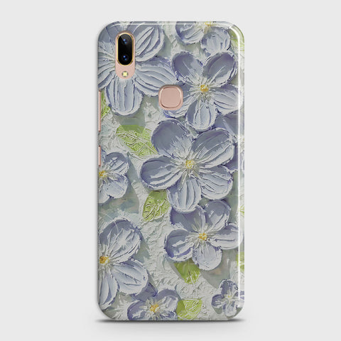 Vivo V9 / V9 Youth Cover - Floral Series - Design 12 - Purple & Green - Matte Finish - Snap On Hard Case with LifeTime Colors Guarantee