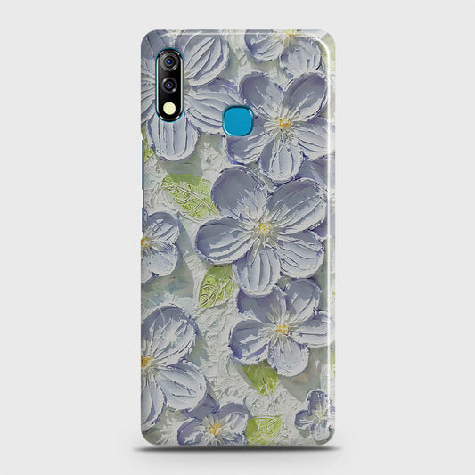 Infinix Hot 8 Lite Cover - Floral Series - Design 12 - Purple & Green - Matte Finish - Snap On Hard Case with LifeTime Colors Guarantee