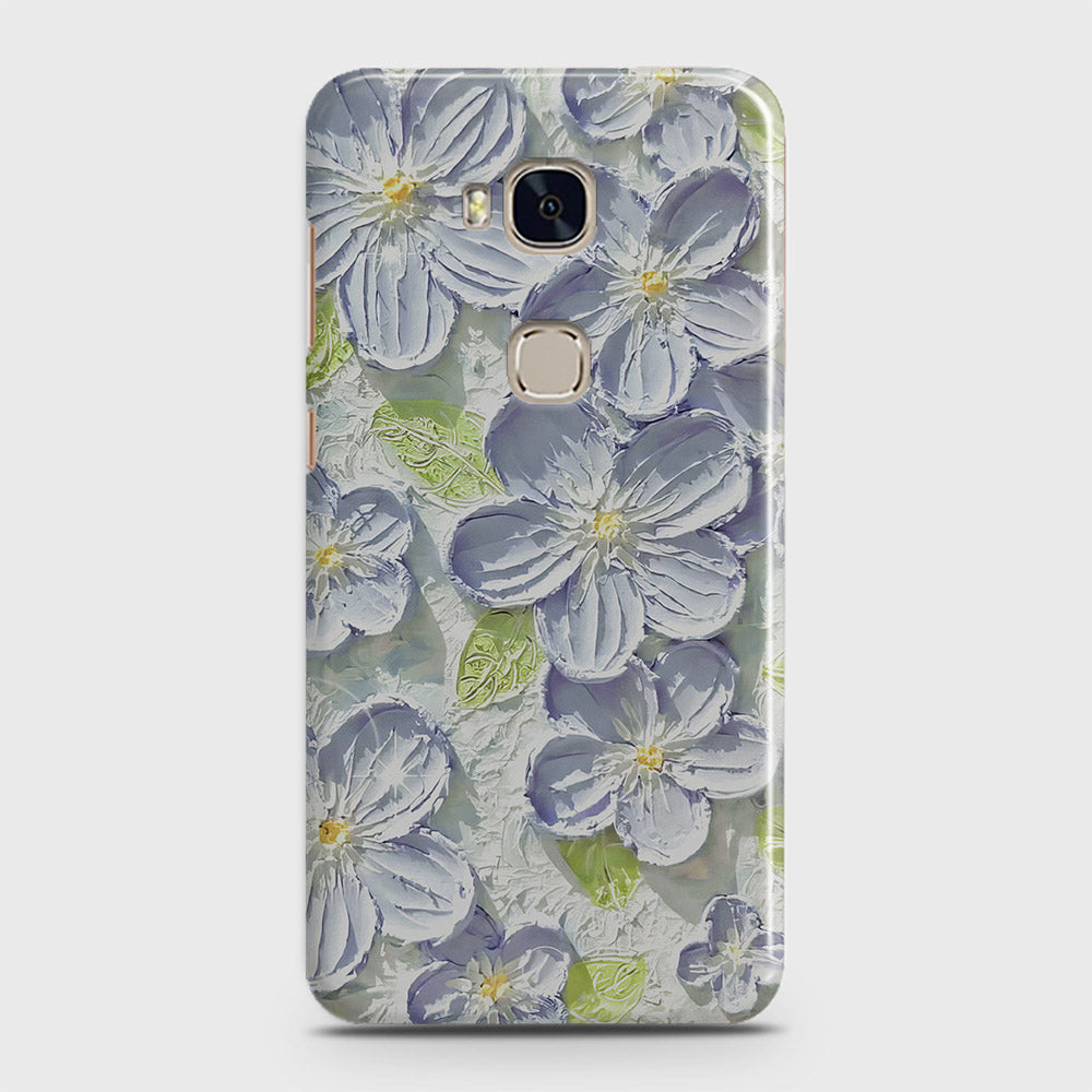 Huawei Honor 5X Cover - Floral Series - Design 12 - Purple & Green - Matte Finish - Snap On Hard Case with LifeTime Colors Guarantee