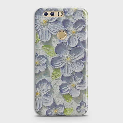 Huawei Honor 8 Cover - Floral Series - Design 12 - Purple & Green - Matte Finish - Snap On Hard Case with LifeTime Colors Guarantee