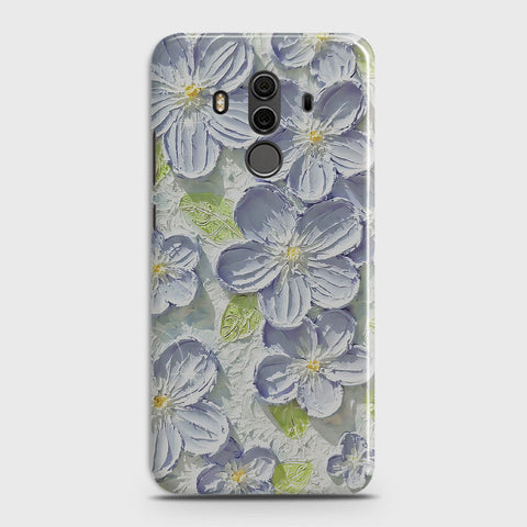 Huawei Mate 10 Pro Cover - Floral Series - Design 12 - Purple & Green - Matte Finish - Snap On Hard Case with LifeTime Colors Guarantee