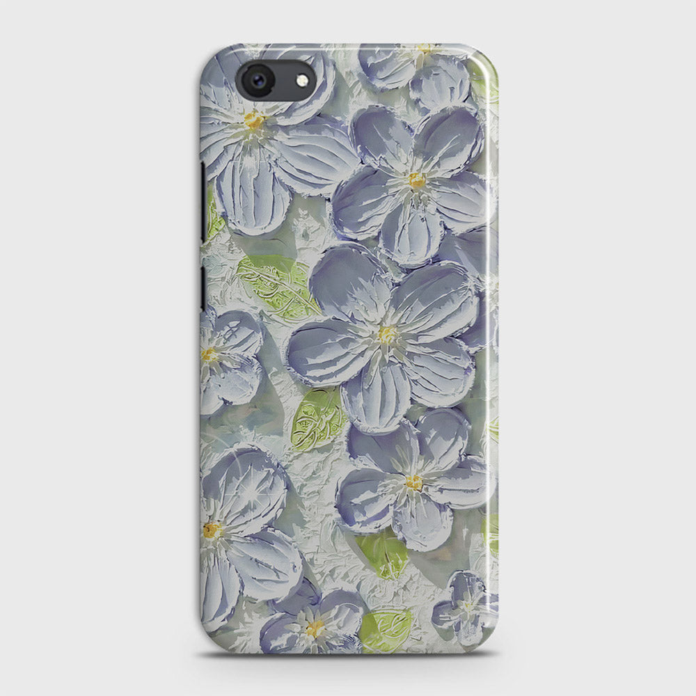 Vivo Y81i Cover - Floral Series - Design 12 - Purple & Green - Matte Finish - Snap On Hard Case with LifeTime Colors Guarantee