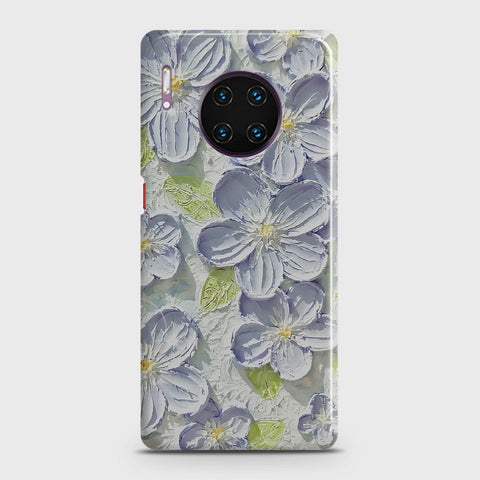 Huawei Mate 30 Pro Cover - Floral Series - Design 12 - Purple & Green - Matte Finish - Snap On Hard Case with LifeTime Colors Guarantee