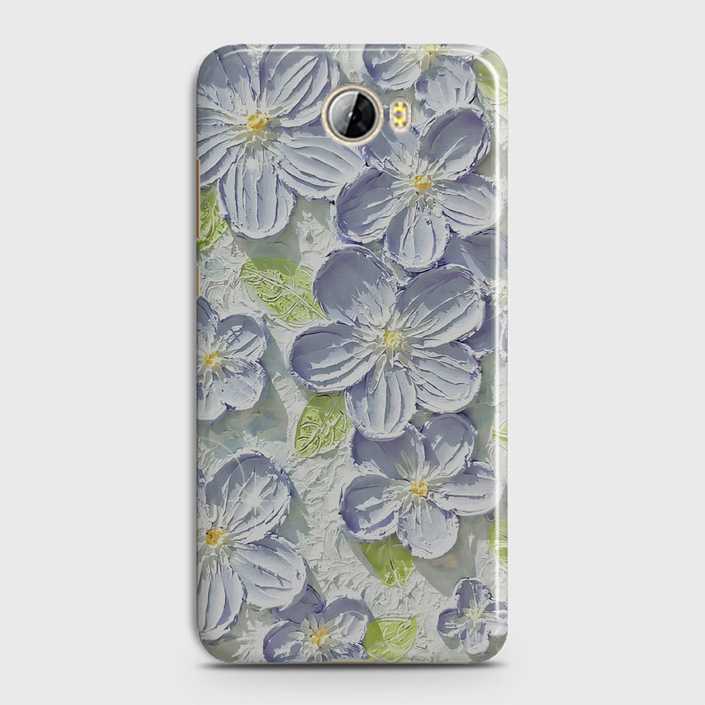 Huawei Y5 II Cover - Floral Series - Design 12 - Purple & Green - Matte Finish - Snap On Hard Case with LifeTime Colors Guarantee