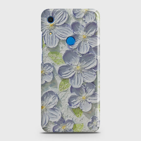 Huawei Y6s 2019 Cover - Floral Series - Design 12 - Purple & Green - Matte Finish - Snap On Hard Case with LifeTime Colors Guarantee