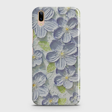 Vivo V11 Pro Cover - Floral Series - Design 12 - Purple & Green - Matte Finish - Snap On Hard Case with LifeTime Colors Guarantee