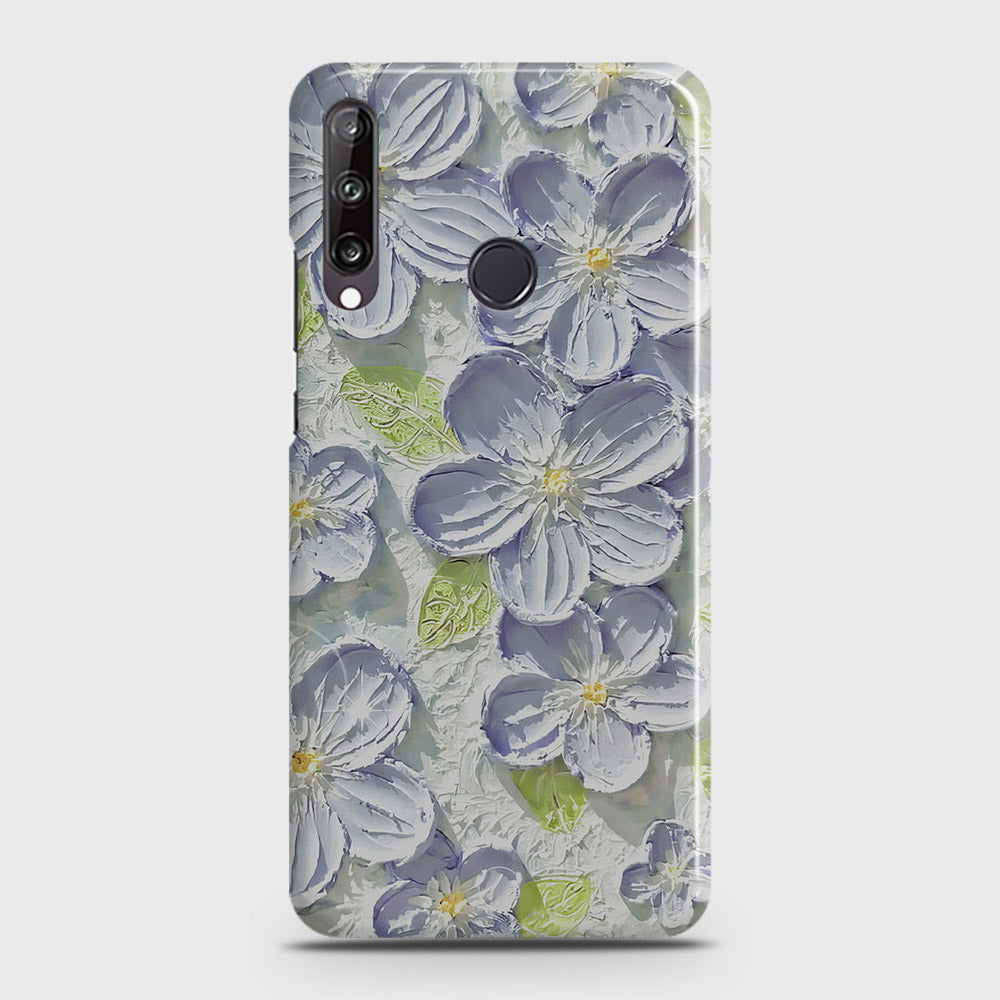 Huawei Y7p  Cover - Floral Series - Design 12 - Purple & Green - Matte Finish - Snap On Hard Case with LifeTime Colors Guarantee