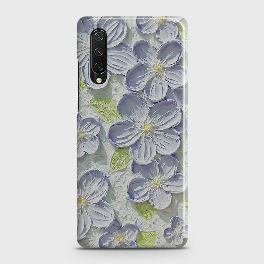 Huawei Y9s Cover - Floral Series - Design 12 - Purple & Green - Matte Finish - Snap On Hard Case with LifeTime Colors Guarantee