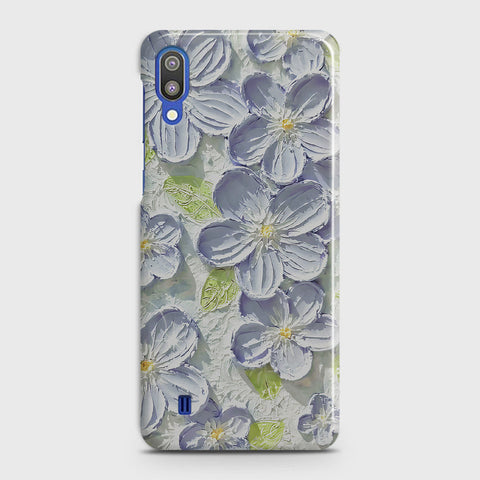 Samsung Galaxy M10 Cover - Floral Series - Design 12 - Purple & Green - Matte Finish - Snap On Hard Case with LifeTime Colors Guarantee