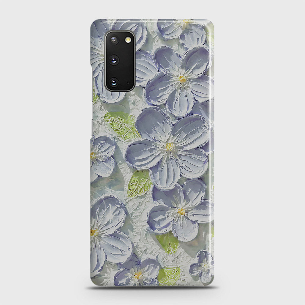 Samsung Galaxy S20 Cover - Floral Series - Design 12 - Purple & Green - Matte Finish - Snap On Hard Case with LifeTime Colors Guarantee