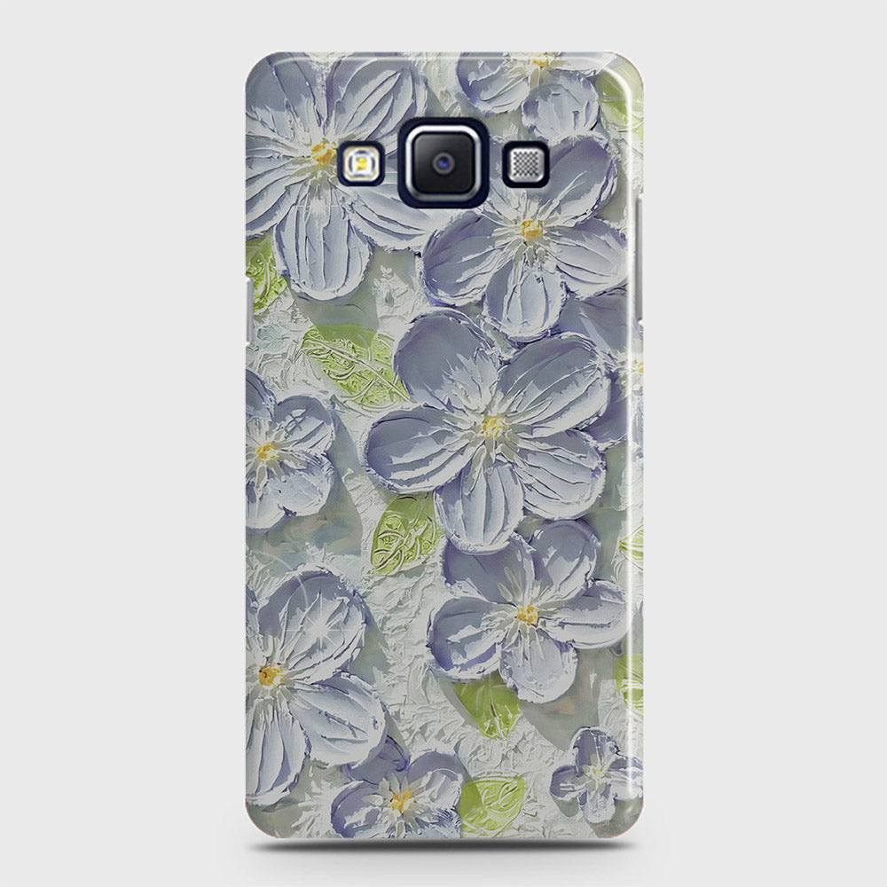 Samsung Galaxy A5 2015 Cover - Floral Series - Design 12 - Purple & Green - Matte Finish - Snap On Hard Case with LifeTime Colors Guarantee