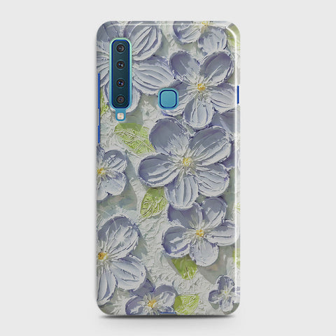 Samsung Galaxy A9s Cover - Floral Series - Design 12 - Purple & Green - Matte Finish - Snap On Hard Case with LifeTime Colors Guarantee