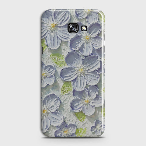 Samsung Galaxy A7 2017 / A720 Cover - Floral Series - Design 12 - Purple & Green - Matte Finish - Snap On Hard Case with LifeTime Colors Guarantee