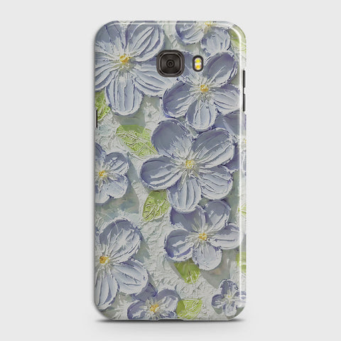 Samsung Galaxy C5 Cover - Floral Series - Design 12 - Purple & Green - Matte Finish - Snap On Hard Case with LifeTime Colors Guarantee