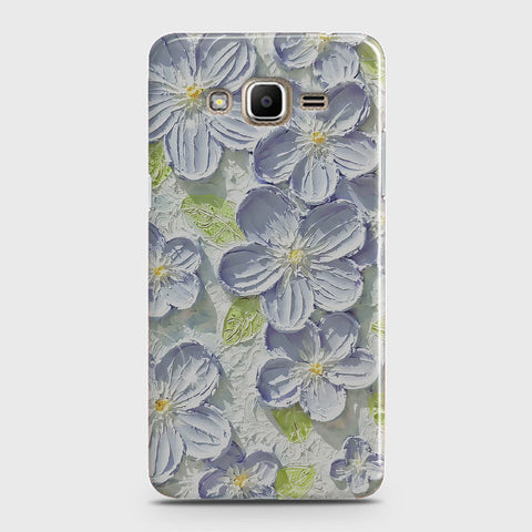 Samsung Galaxy Grand Prime Cover - Floral Series - Design 12 - Purple & Green - Matte Finish - Snap On Hard Case with LifeTime Colors Guarantee