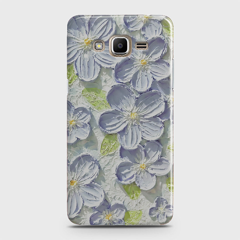 Samsung Galaxy Grand Prime Plus Cover - Floral Series - Design 12 - Purple & Green - Matte Finish - Snap On Hard Case with LifeTime Colors Guarantee