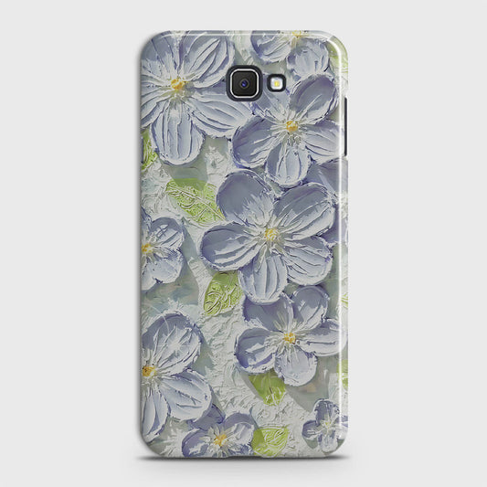 Samsung Galaxy J7 Prime Cover - Floral Series - Design 12 - Purple & Green - Matte Finish - Snap On Hard Case with LifeTime Colors Guarantee