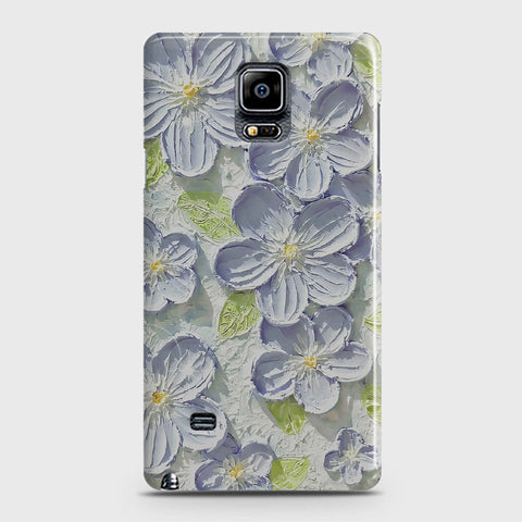 Samsung Galaxy Note 4 Cover - Floral Series - Design 12 - Purple & Green - Matte Finish - Snap On Hard Case with LifeTime Colors Guarantee