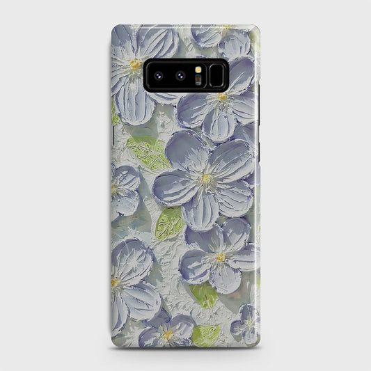 Samsung Galaxy Note 8 Cover - Floral Series - Design 12 - Purple & Green - Matte Finish - Snap On Hard Case with LifeTime Colors Guarantee