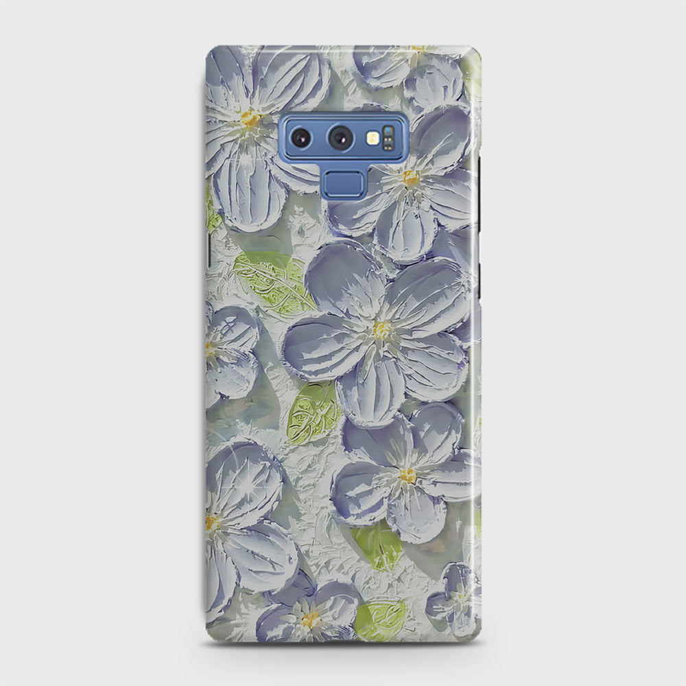 Samsung Galaxy Note 9 Cover - Floral Series - Design 12 - Purple & Green - Matte Finish - Snap On Hard Case with LifeTime Colors Guarantee